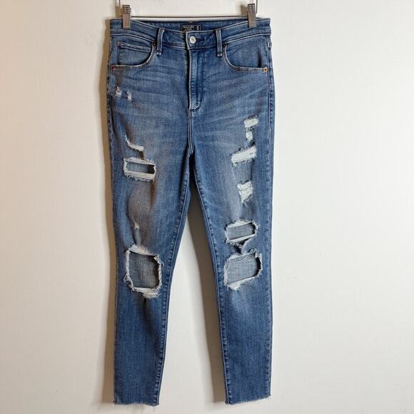 Abercrombie & Fitch Women's Jeans 28/6S Simone High Rise Super Skinny Distressed - Picture 2 of 7